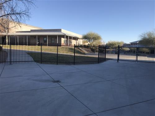 picture of new fencing at WHS 